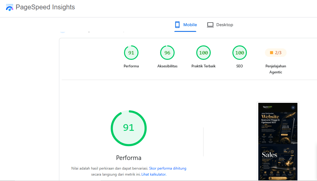 Cara Mengetahui Test Kecepatan Website